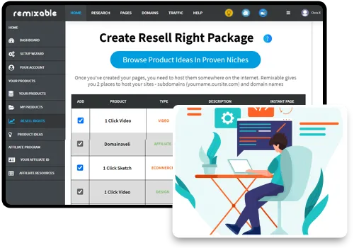 Remixable 50+ resell rights software